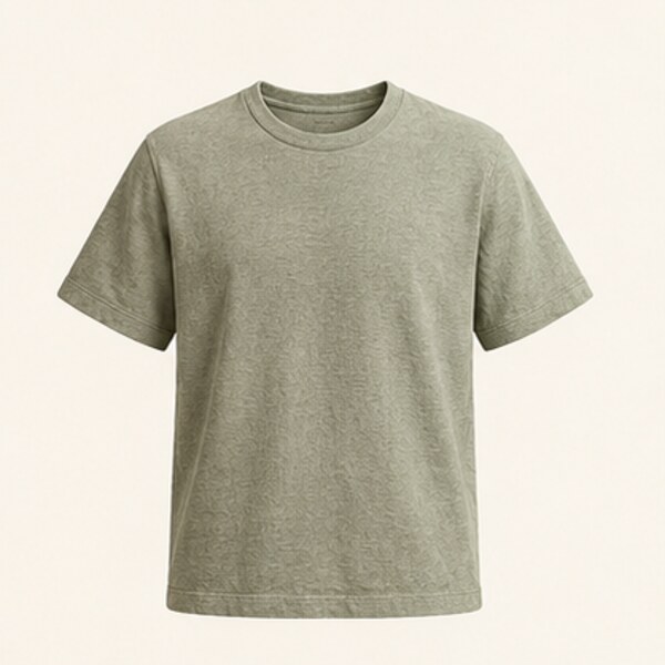 Hemp Crew T-Shirt private label manufacturing by UNO VERRA® in Türkiye