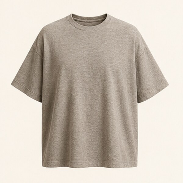 Hemp Oversized T-Shirt private label manufacturing by UNO VERRA® in Türkiye