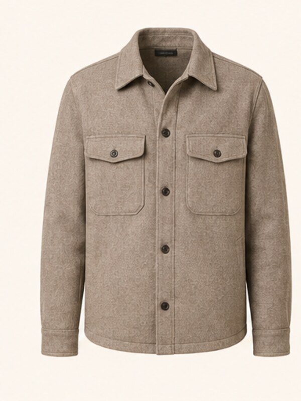 Wool Overshirt private label manufacturing by UNO VERRA® in Türkiye